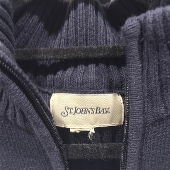 St. John's Bay Light Blue Ribbed Sweater - Picture 4 of 4